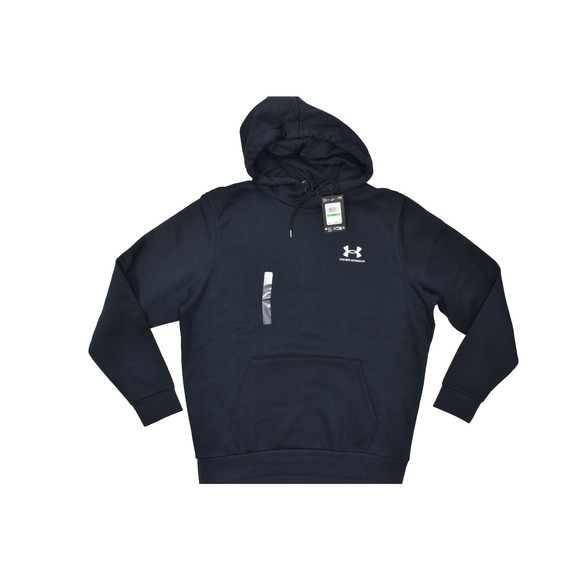 Under Armour Men's Icon Fleece Hoodie Regular Size L Black NWT Loose Fit Cotton - Picture 1 of 8